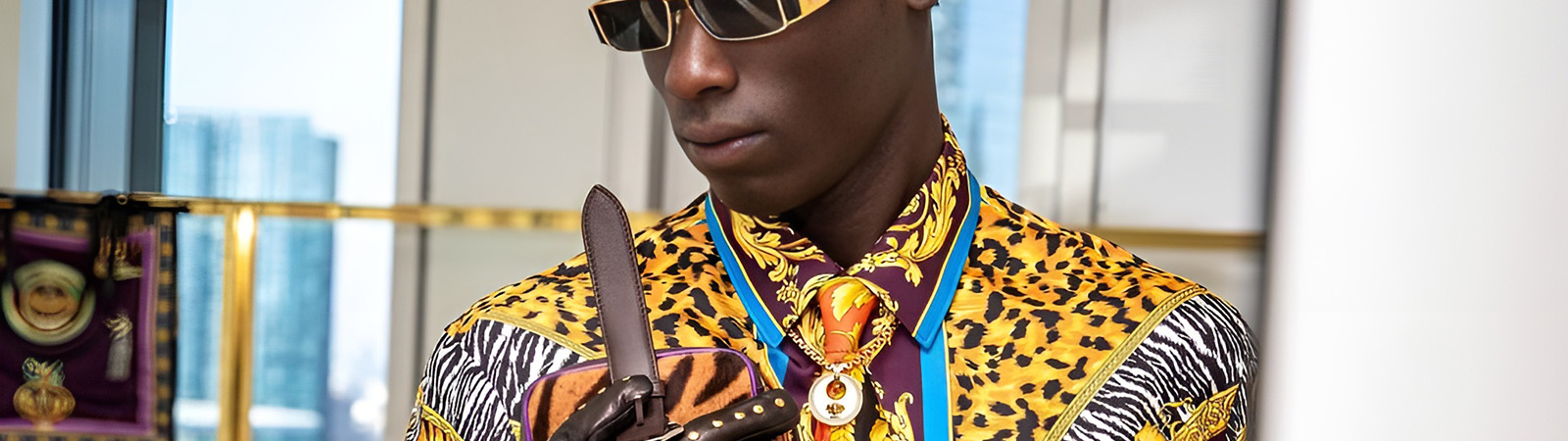 Шелковая рубашка Versace