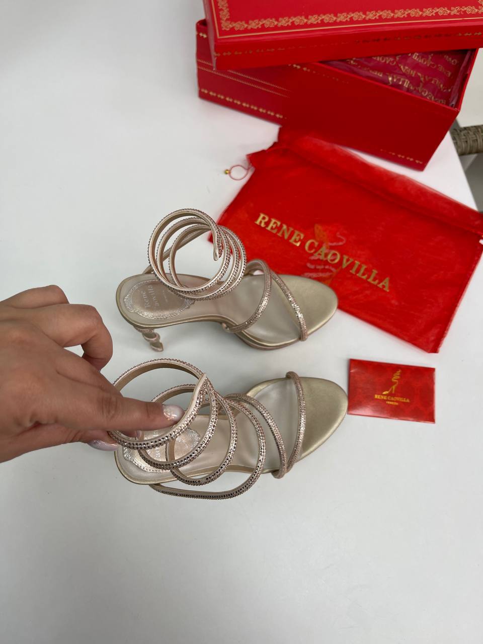 Босоножки дизайнерские Rene Caovilla BP-30399 Босоножки дизайнерские Rene Caovilla BP-30399