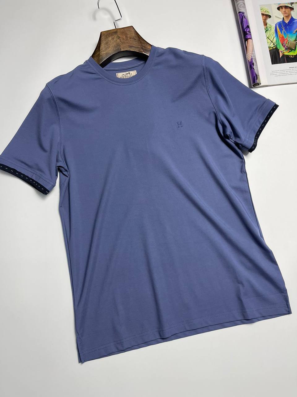 Hermes футболка мужская BP-48685 люксовая Hermes футболка мужская BP-48685 люксовая