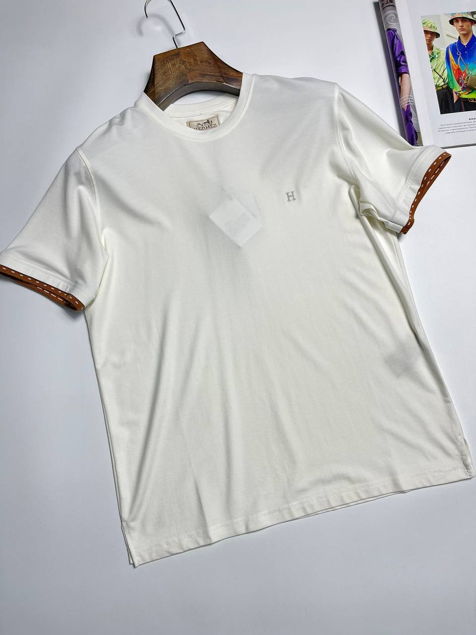 Hermes футболка BP-48684 комфортная Hermes футболка BP-48684 комфортная