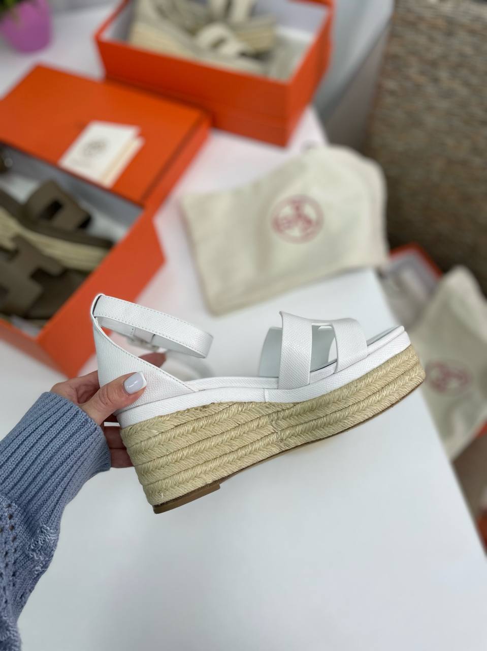 Дизайнерские эспадрильи Hermes Elda BP-30296 Дизайнерские эспадрильи Hermes Elda BP-30296