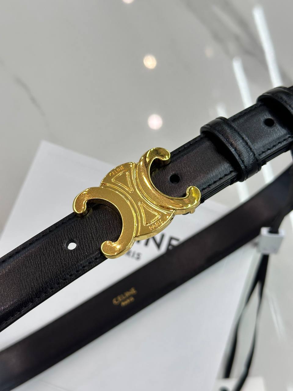 Дизайнерский ремень черный Celine BP-052470 Дизайнерский ремень черный Celine BP-052470