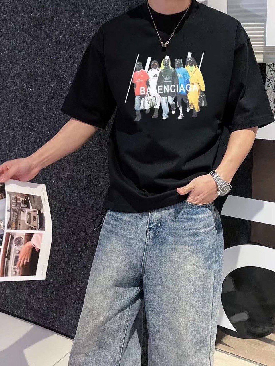 Мужская футболка Balenciaga BP-51031 повседневная Мужская футболка Balenciaga BP-51031 повседневная