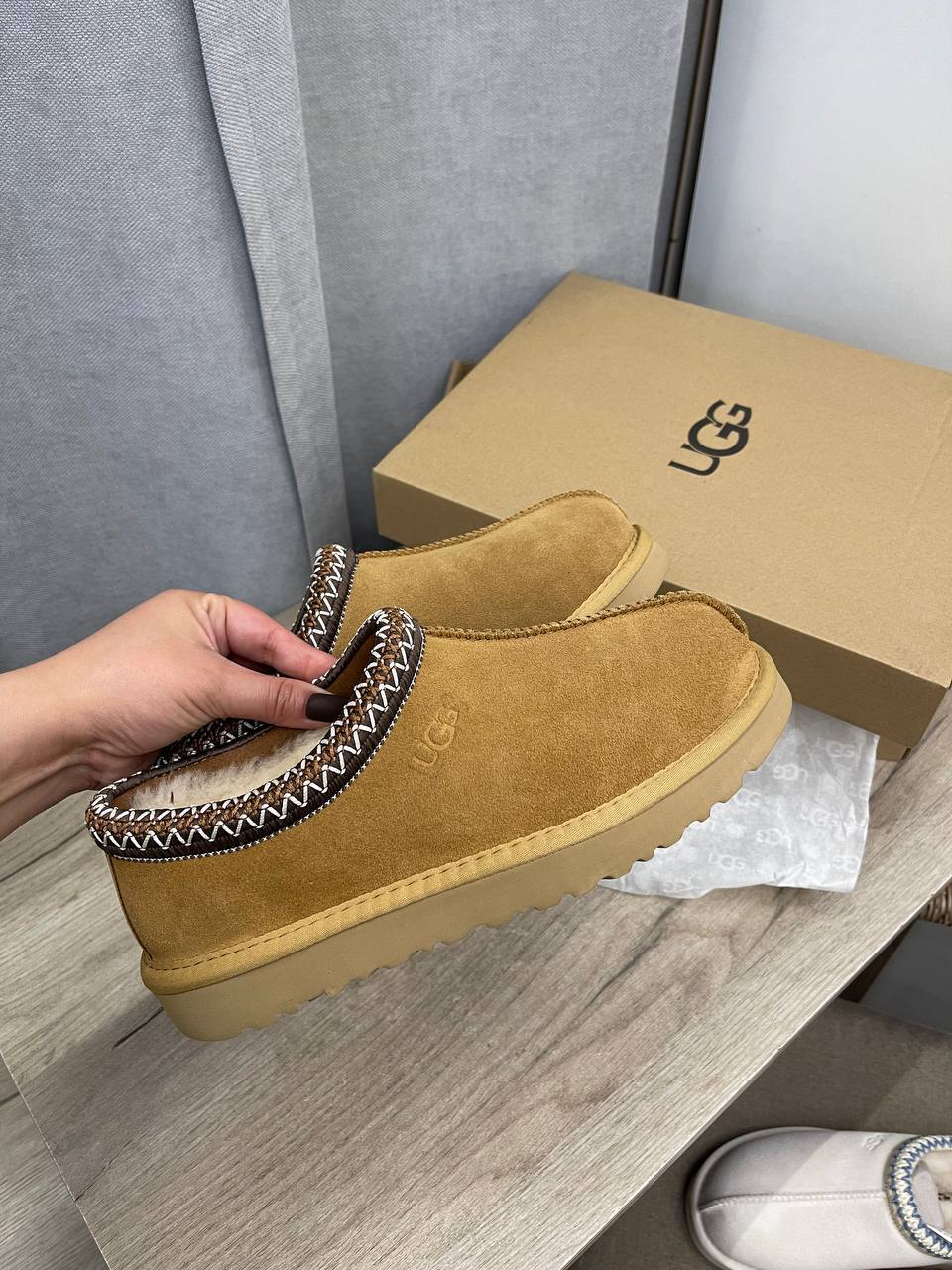 Угги бежевые Ugg Australia BP-41129 премиальные Угги бежевые Ugg Australia BP-41129 премиальные