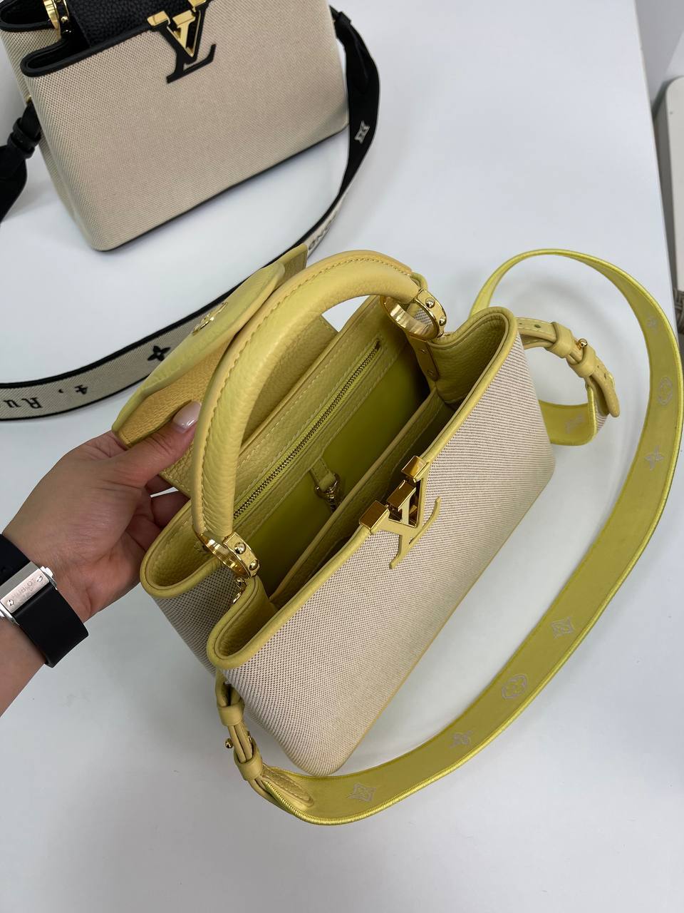 Louis Vuitton женская сумка серо-зеленая премиум BP-15313 Louis Vuitton женская сумка серо-зеленая премиум BP-15313