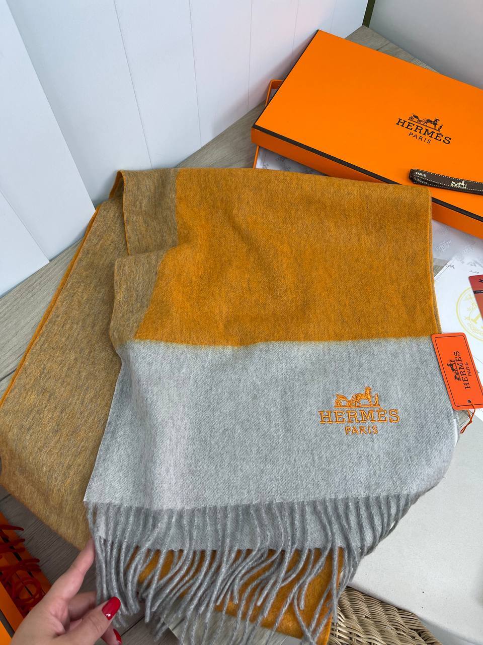 Премиальный мужской шарф Hermes BP-20551 Премиальный мужской шарф Hermes BP-20551