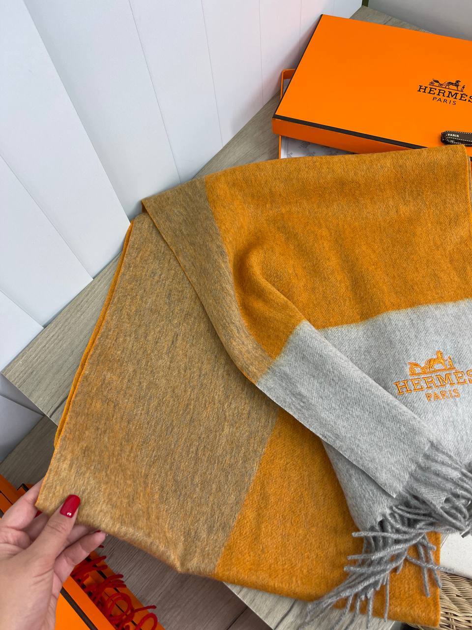 Премиальный мужской шарф Hermes BP-20551 Премиальный мужской шарф Hermes BP-20551