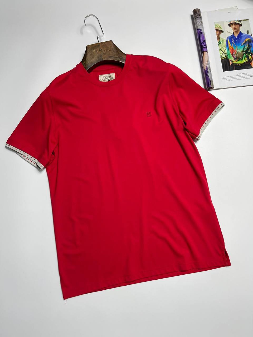 Hermes футболка BP-48688 стильная Hermes футболка BP-48688 стильная