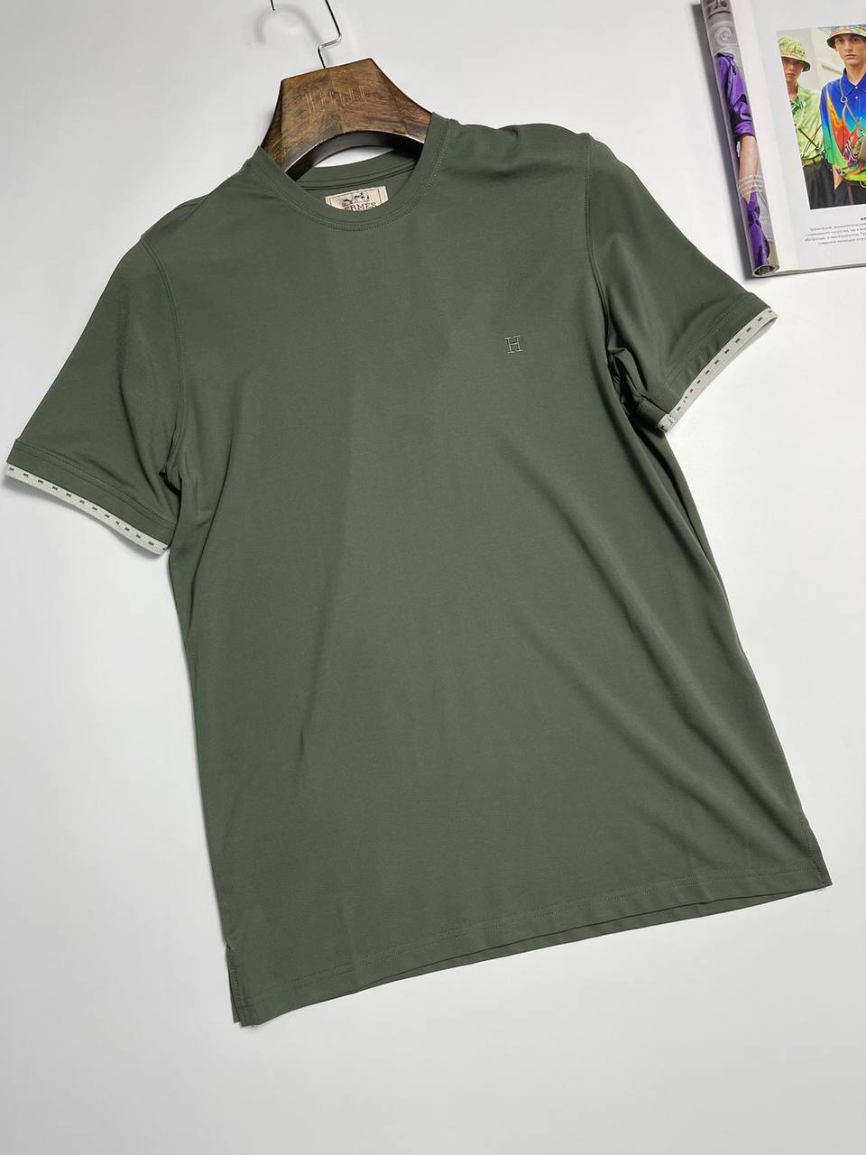 Повседневная футболка Hermes BP-48686 Повседневная футболка Hermes BP-48686