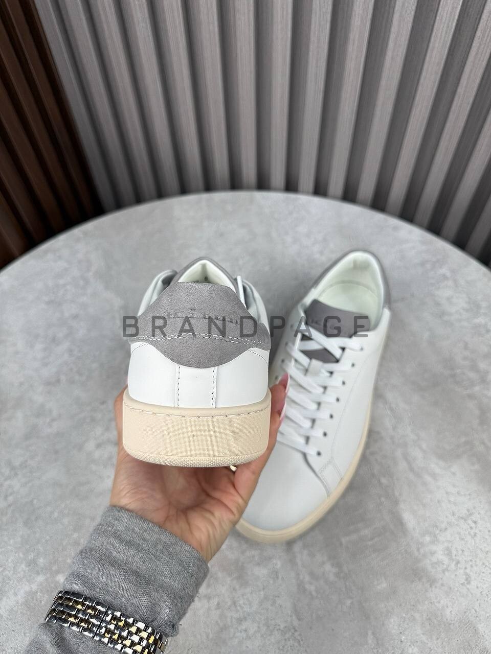 Кеды из натуральной кожи Kiton BPLUX5649 Кеды из натуральной кожи Kiton BPLUX5649