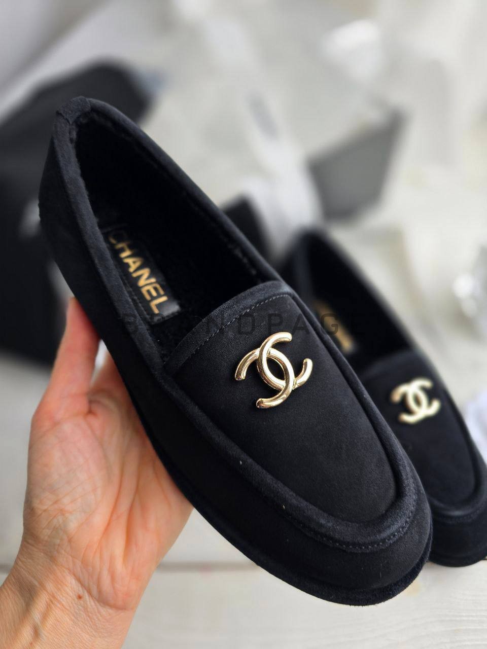 Лоферы кожаные Chanel Лоферы кожаные Chanel