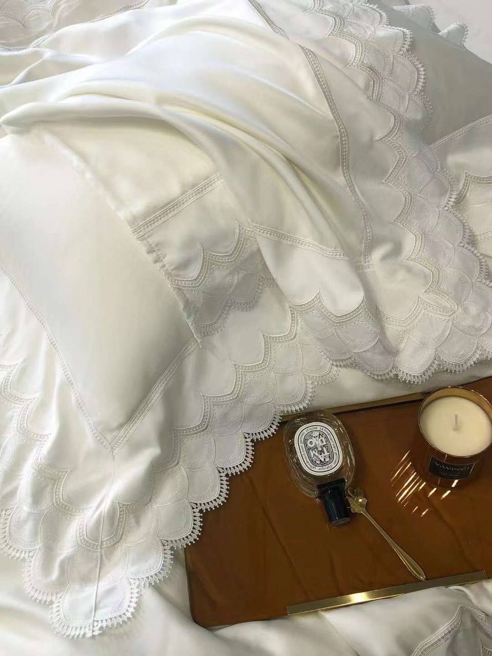 Жемчужно-белый комплект белья La Perla BP-33939 Жемчужно-белый комплект белья La Perla BP-33939