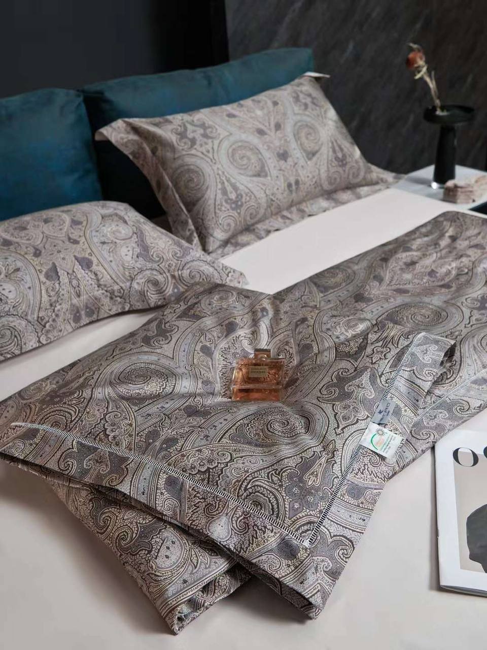 Etro BP-51849 базальтово-серый комплект белья Etro BP-51849 базальтово-серый комплект белья