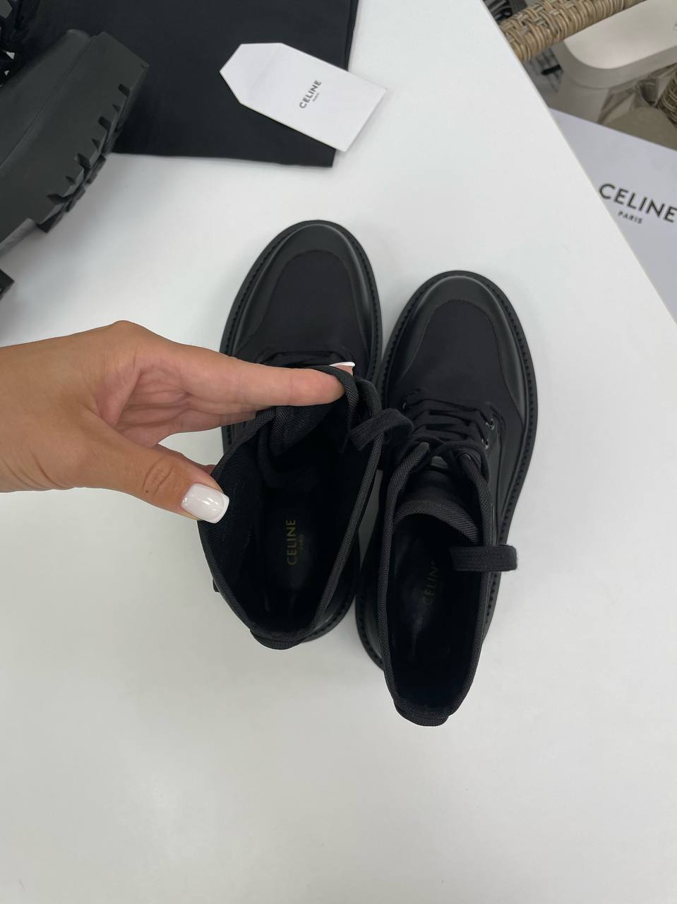 Ботинки женские черные Celine лимитированные BP-17534 Ботинки женские черные Celine лимитированные BP-17534