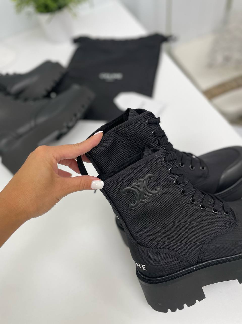 Ботинки женские черные Celine лимитированные BP-17534 Ботинки женские черные Celine лимитированные BP-17534