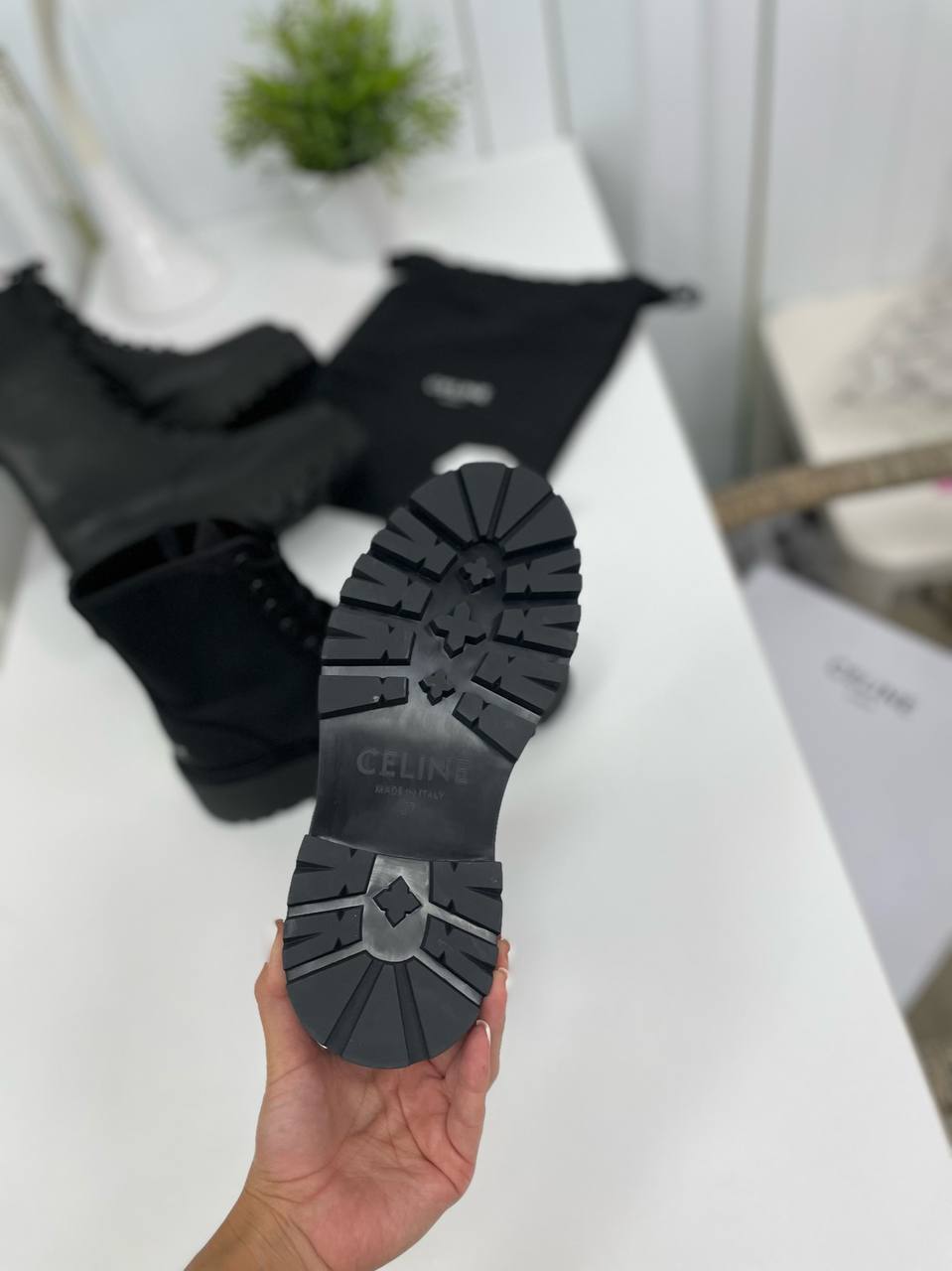 Ботинки женские черные Celine лимитированные BP-17534 Ботинки женские черные Celine лимитированные BP-17534