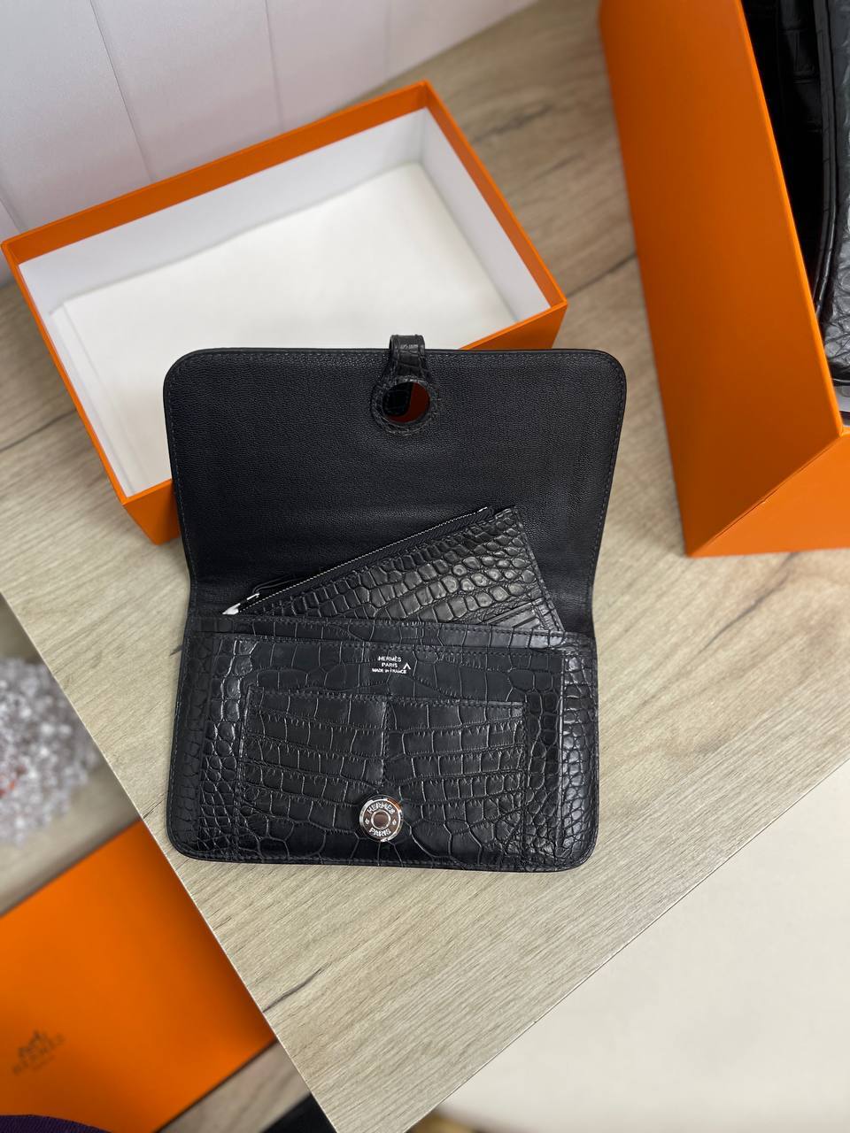 Элитный кошелек Crocodile Porosus matte^ Hermes BP-25779 Элитный кошелек Crocodile Porosus matte^ Hermes BP-25779