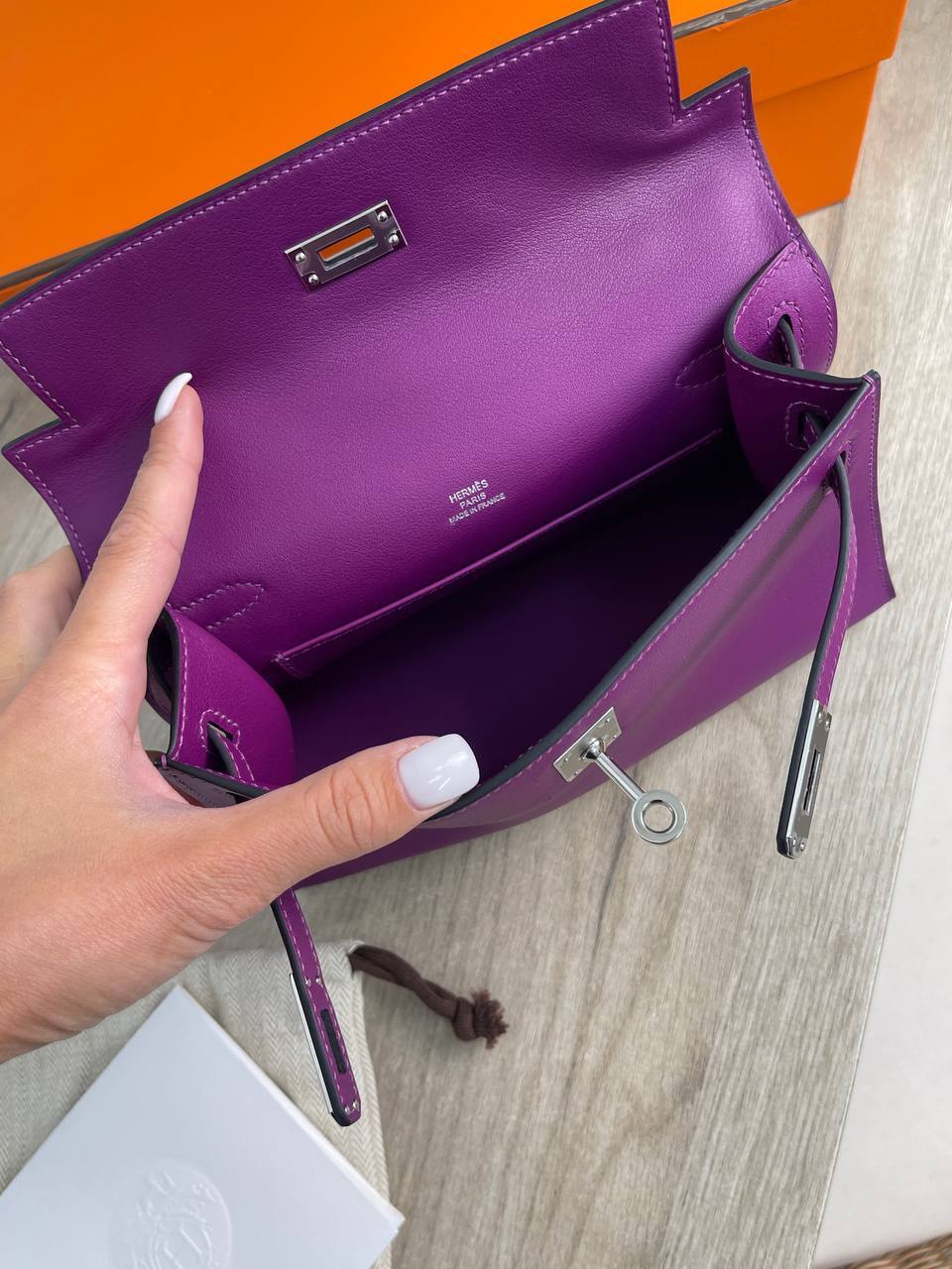 Женская сумка Kelly Pochette коллекционная Hermes BP-15870 Женская сумка Kelly Pochette коллекционная Hermes BP-15870