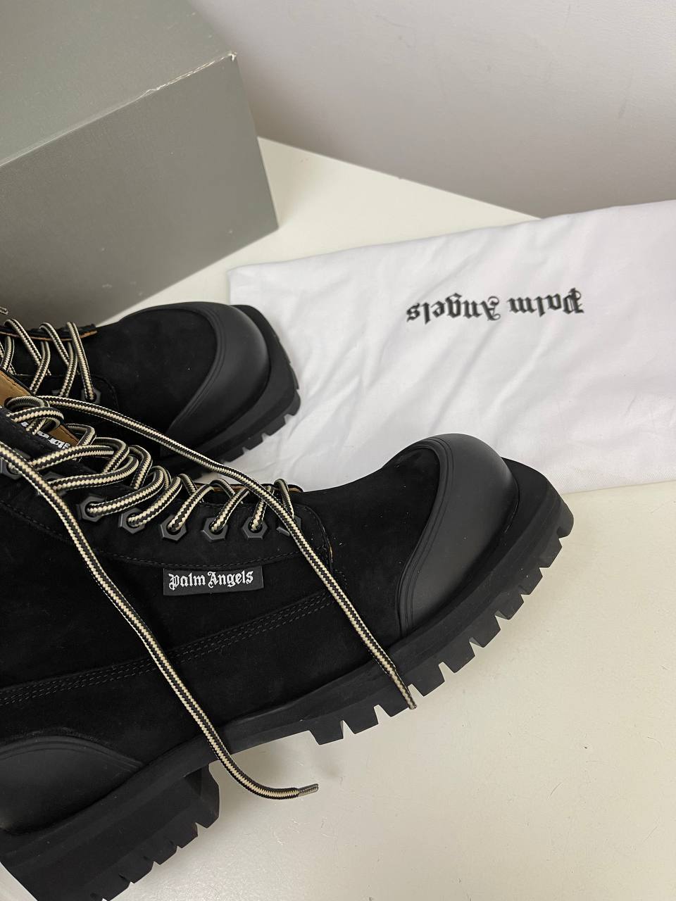 Ботинки черные Palm Angels премиум BP-19183 Ботинки черные Palm Angels премиум BP-19183