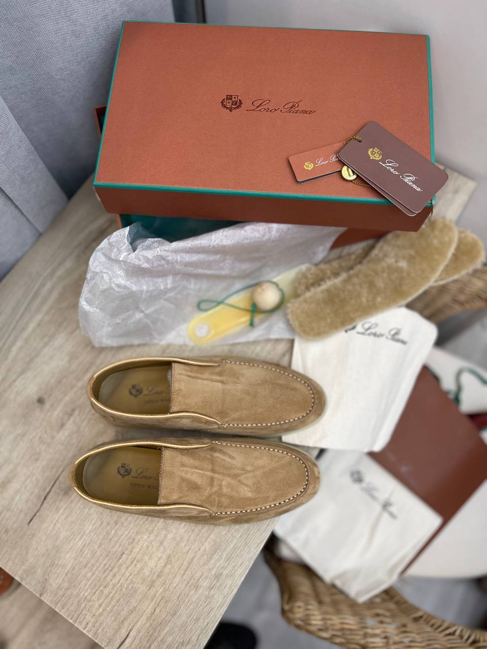 Ботинки женские светло-коричневые премиум Loro Piana BP-40036 Ботинки женские светло-коричневые премиум Loro Piana BP-40036