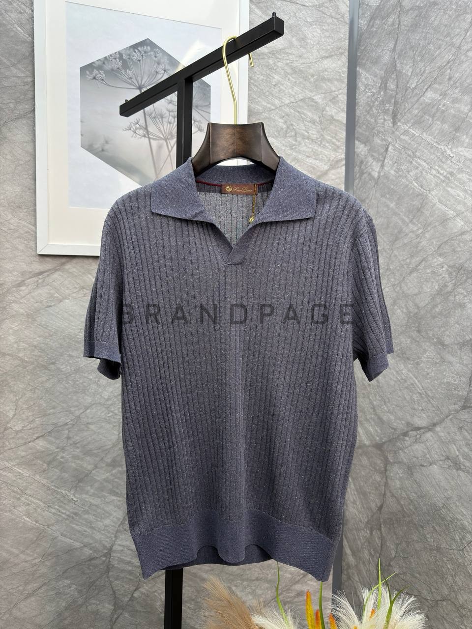 Футболка трикотажная из льна и тенселя Loro Piana BPLUX13010 Футболка трикотажная из льна и тенселя Loro Piana BPLUX13010