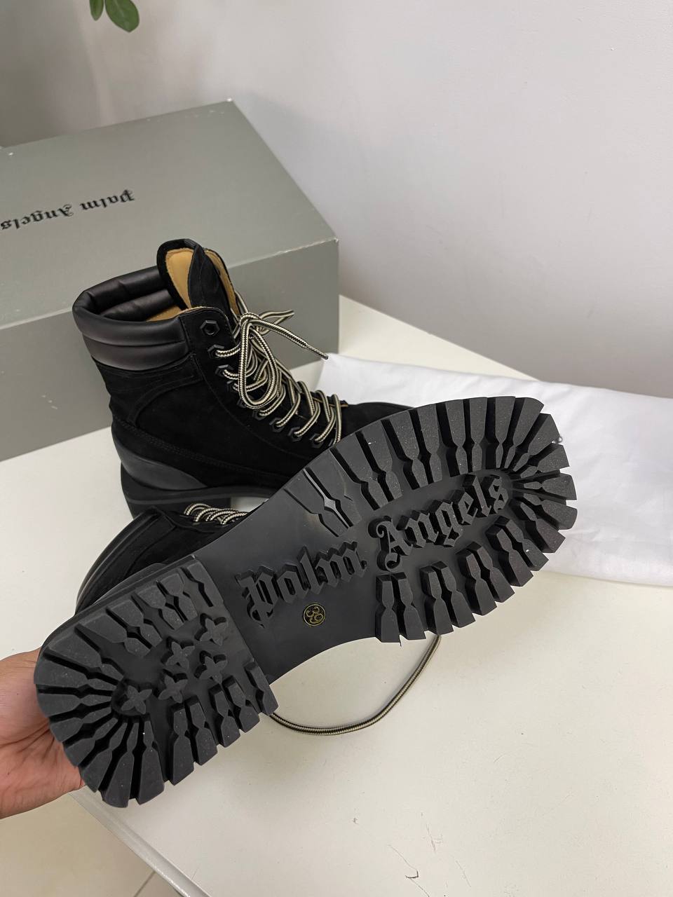 Ботинки черные Palm Angels премиум BP-19183 Ботинки черные Palm Angels премиум BP-19183