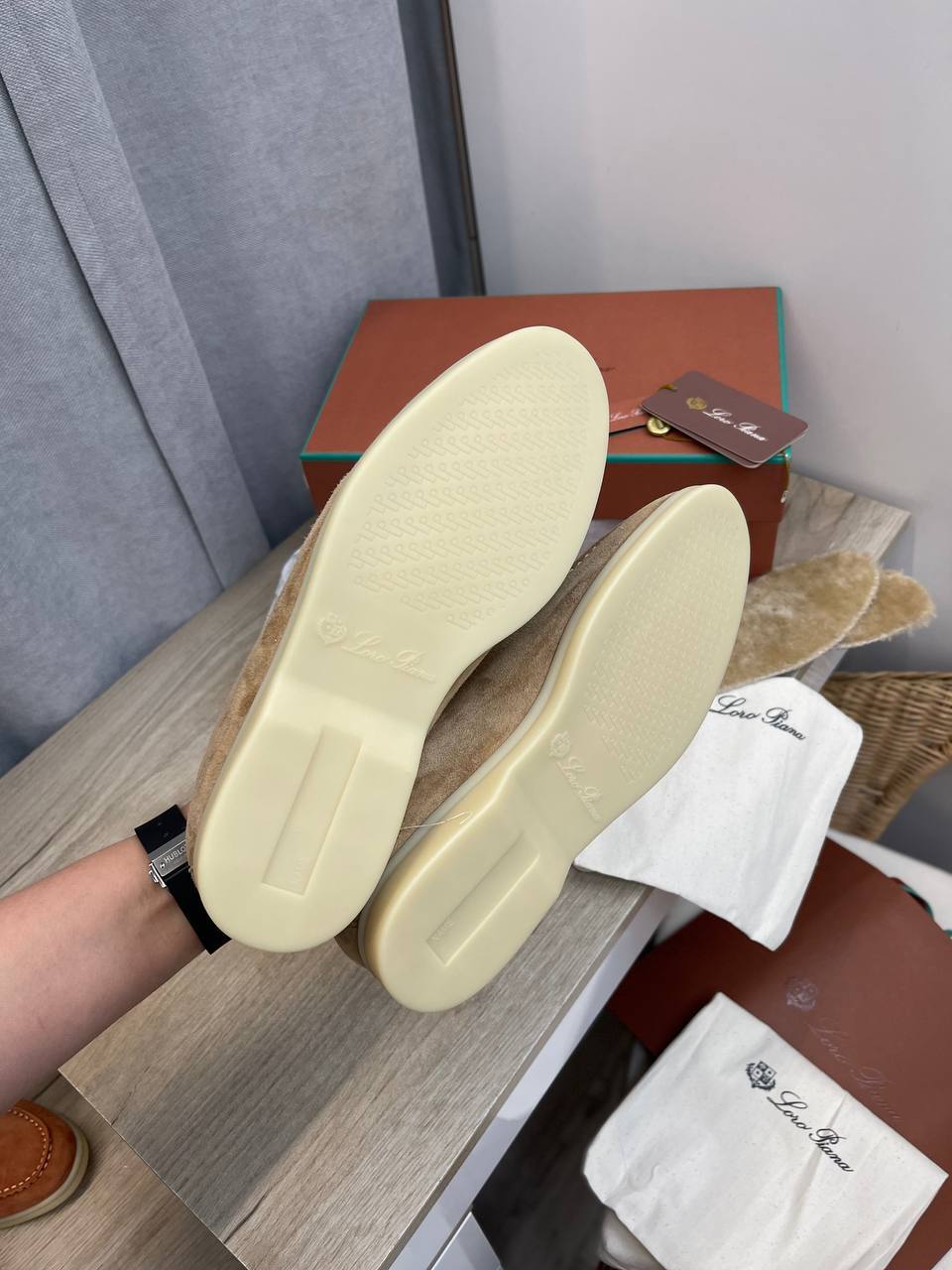 Ботинки женские светло-коричневые премиум Loro Piana BP-40036 Ботинки женские светло-коричневые премиум Loro Piana BP-40036