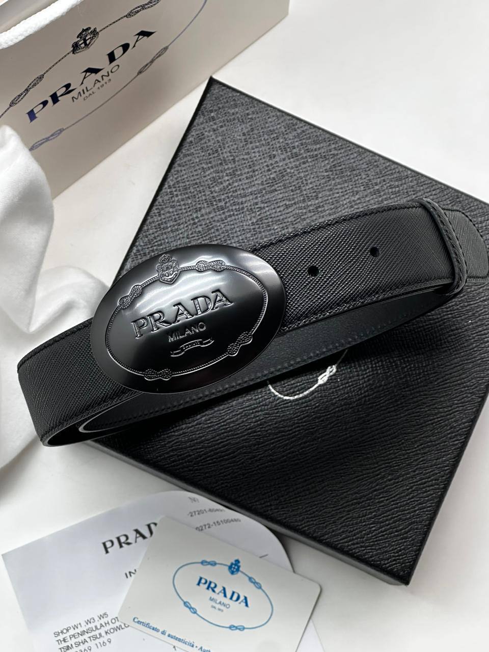 Ремень Prada ширина 3.5 см BP-35557 Ремень Prada ширина 3.5 см BP-35557