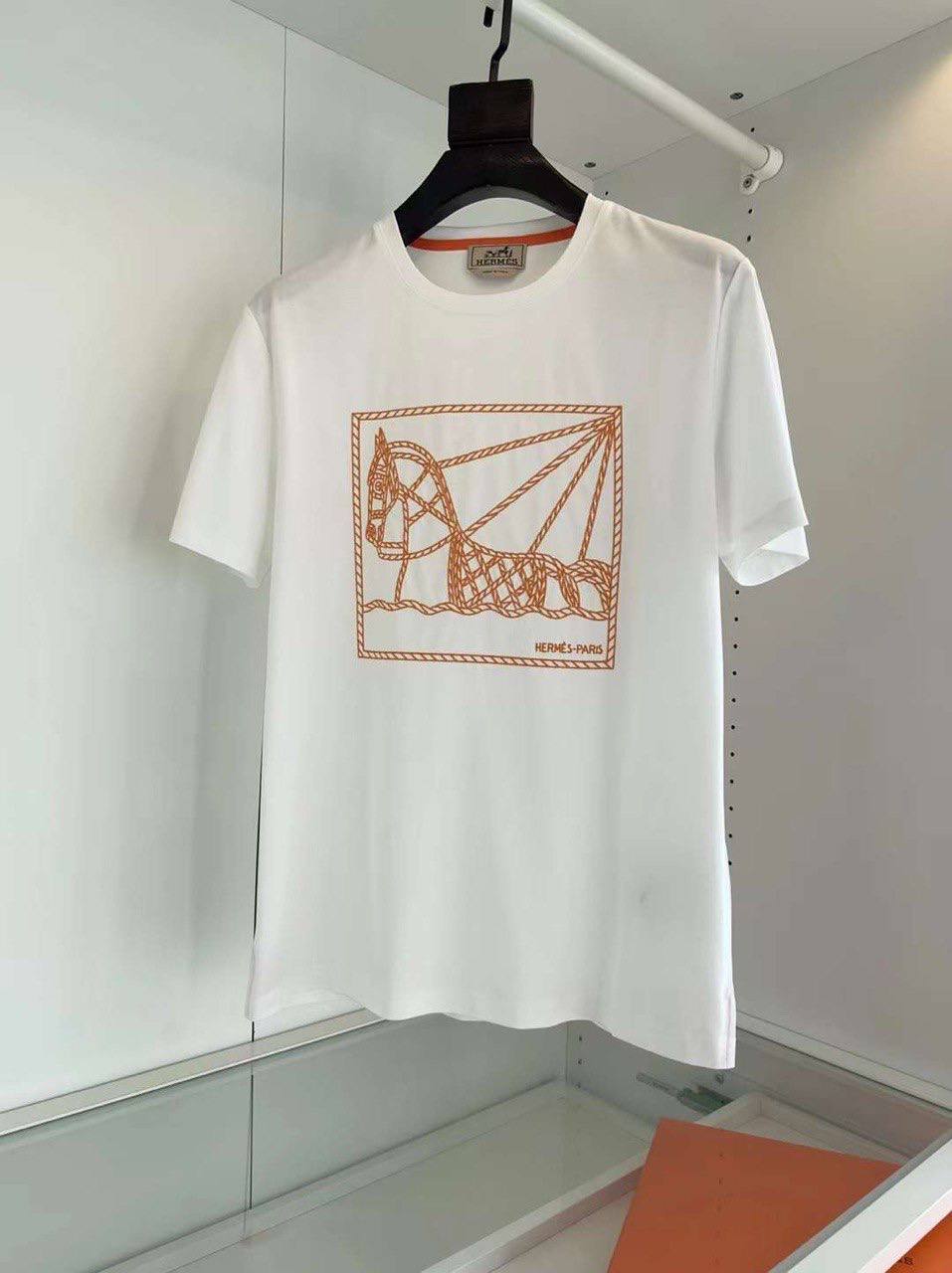 Дизайнерская футболка BP-31217 Hermes Дизайнерская футболка BP-31217 Hermes