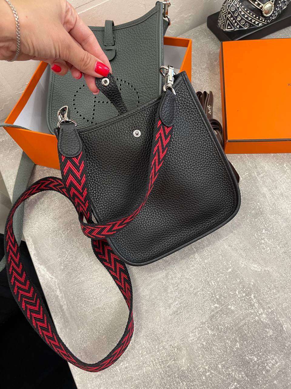 Сумка мини женская Evelyne коллекционная Hermes BP-52638 Сумка мини женская Evelyne коллекционная Hermes BP-52638
