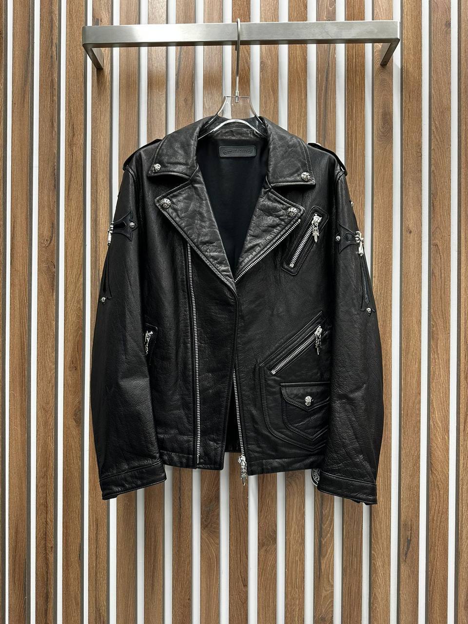 Кожаная куртка люкс Chrome Hearts BP-39339 Кожаная куртка люкс Chrome Hearts BP-39339