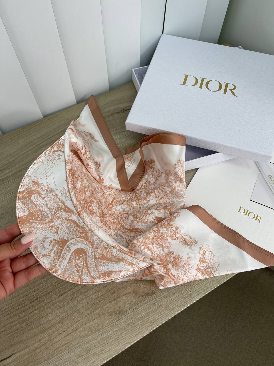 Люксовый шёлковый козырёк Christian Dior BP-17417 Люксовый шёлковый козырёк Christian Dior BP-17417