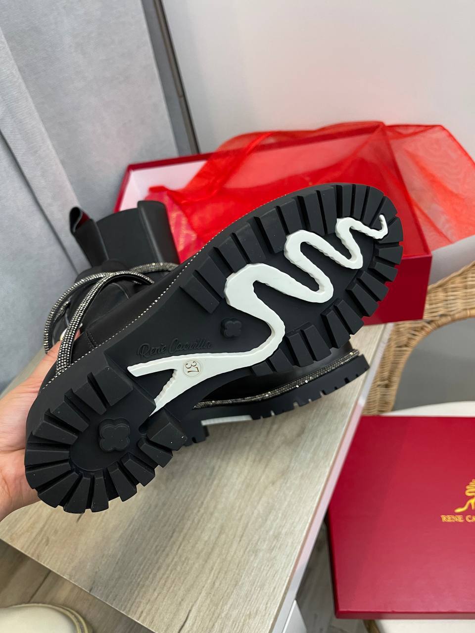 Коллекционные ботинки Rene' Caovilla BP-40040 Коллекционные ботинки Rene' Caovilla BP-40040