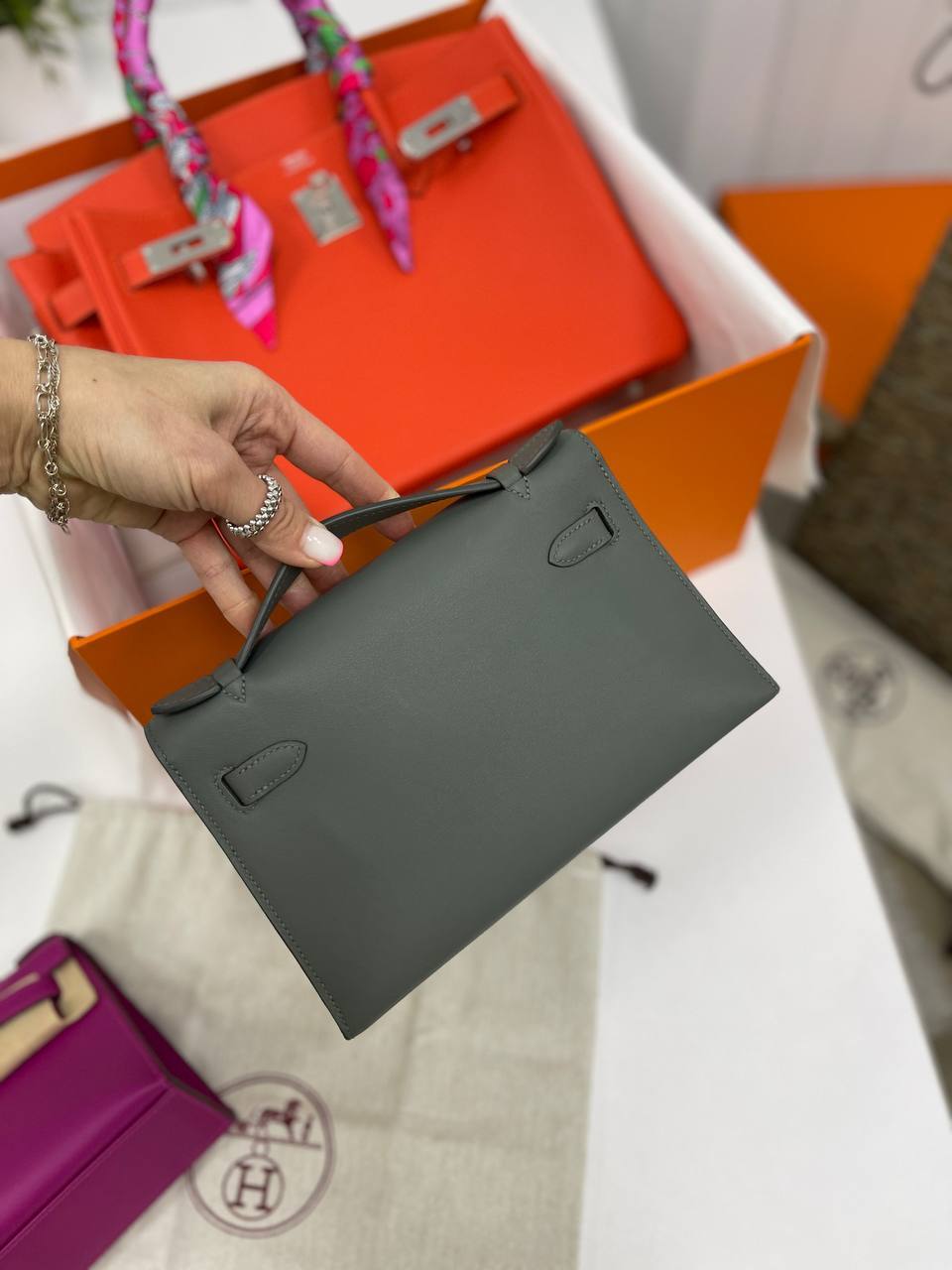 Коллекционная женская сумка Kelly Pochette Hermes BP-27653 Коллекционная женская сумка Kelly Pochette Hermes BP-27653