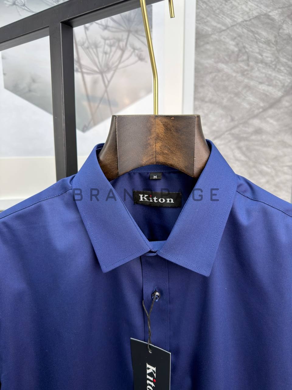 Рубашка из хлопка Kiton BPLUX13011