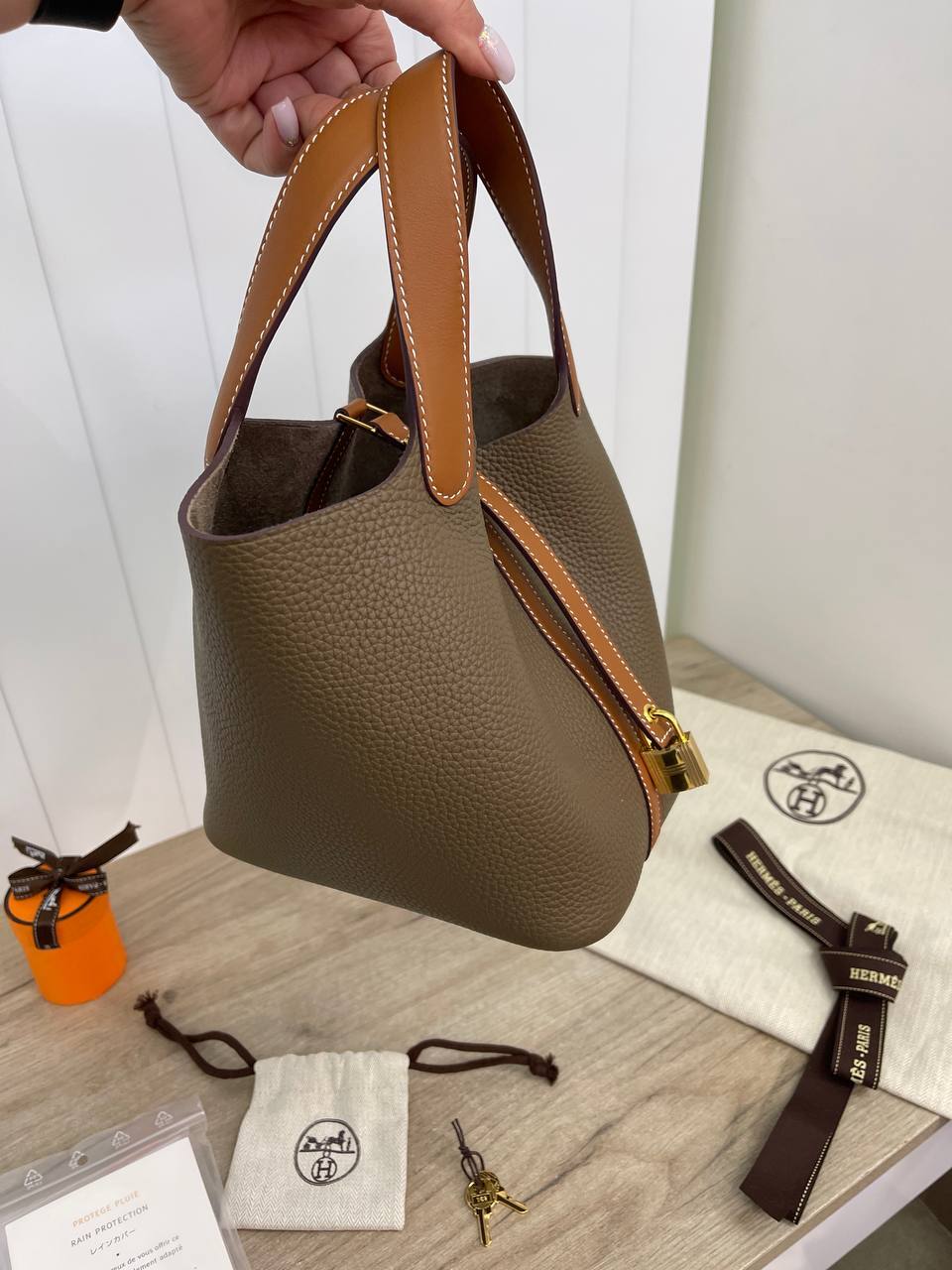 Женская коллекционная сумка Picotin Togo Hermes BP-30196 Женская коллекционная сумка Picotin Togo Hermes BP-30196