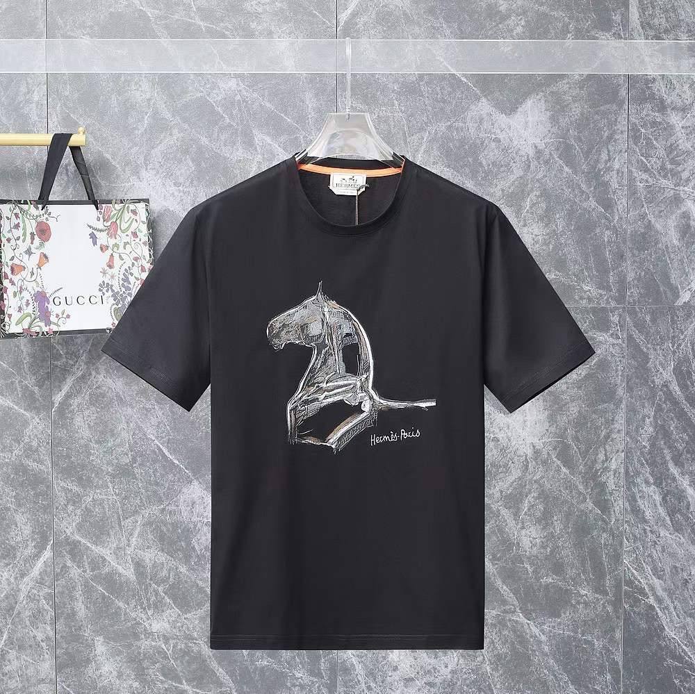 Футболка мужская Hermes лимитированная BP-28372 Футболка мужская Hermes лимитированная BP-28372