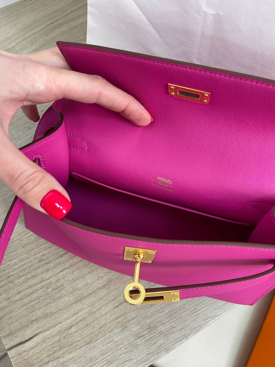 Женская сумка коллекционная Kelly Pochette Hermes BP-33143 Женская сумка коллекционная Kelly Pochette Hermes BP-33143