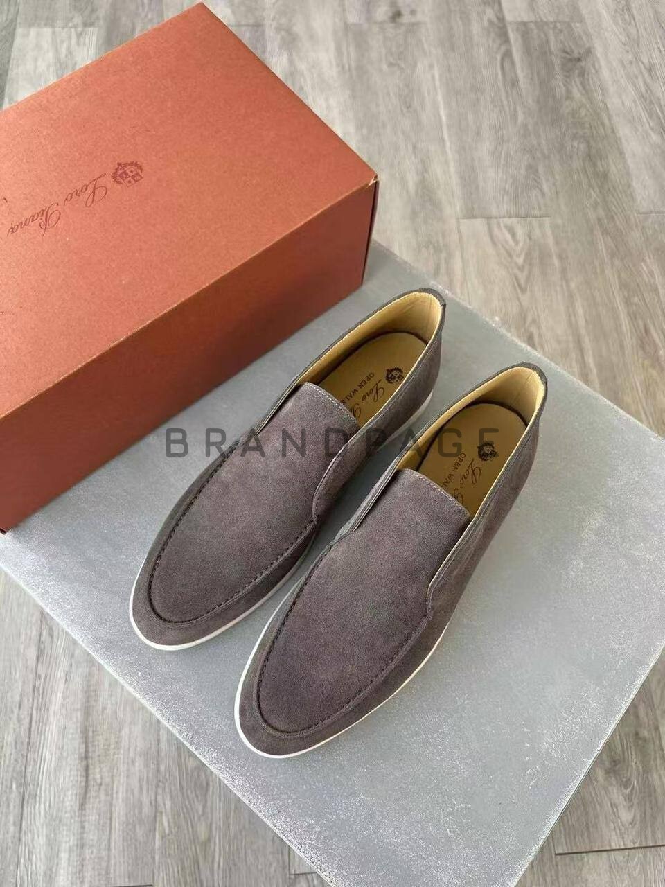 Лоферы натуральнозамшевые Loro Piana BPLUX5582 Лоферы натуральнозамшевые Loro Piana BPLUX5582