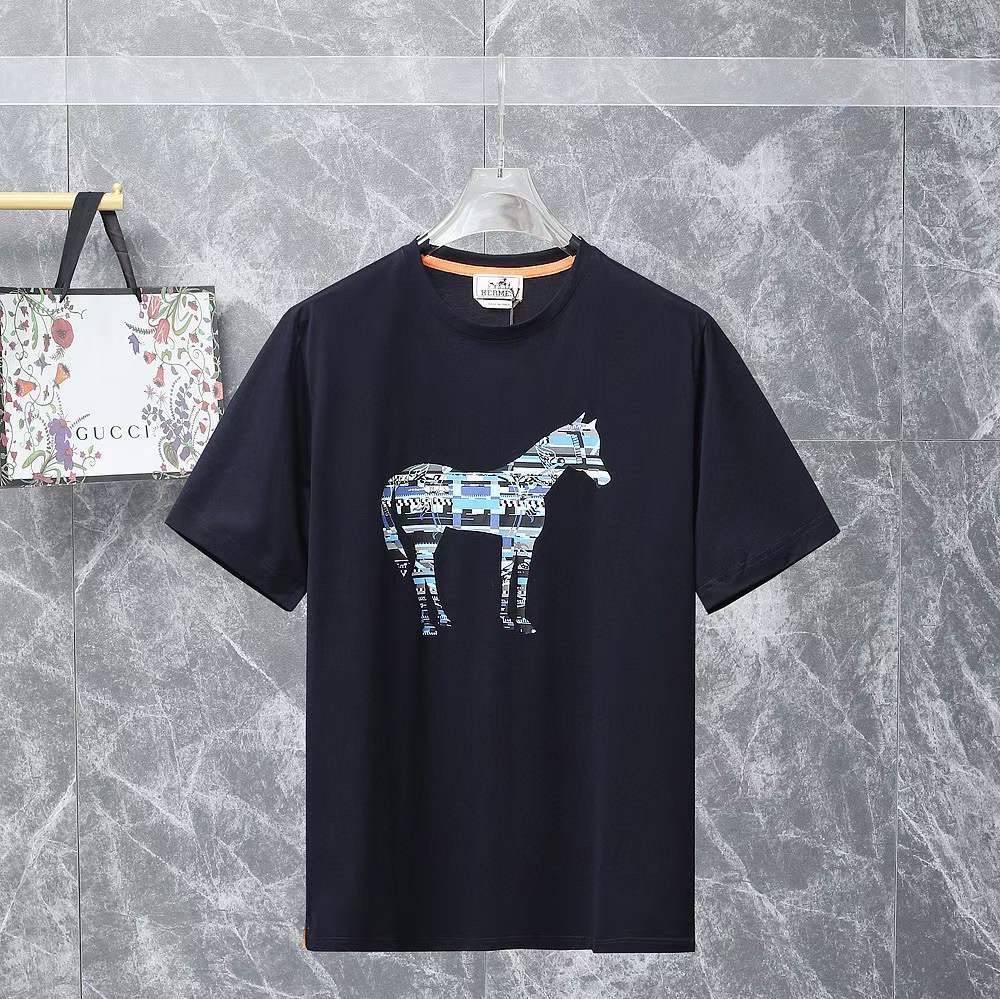 Стильная футболка мужская Hermes BP-28363 Стильная футболка мужская Hermes BP-28363