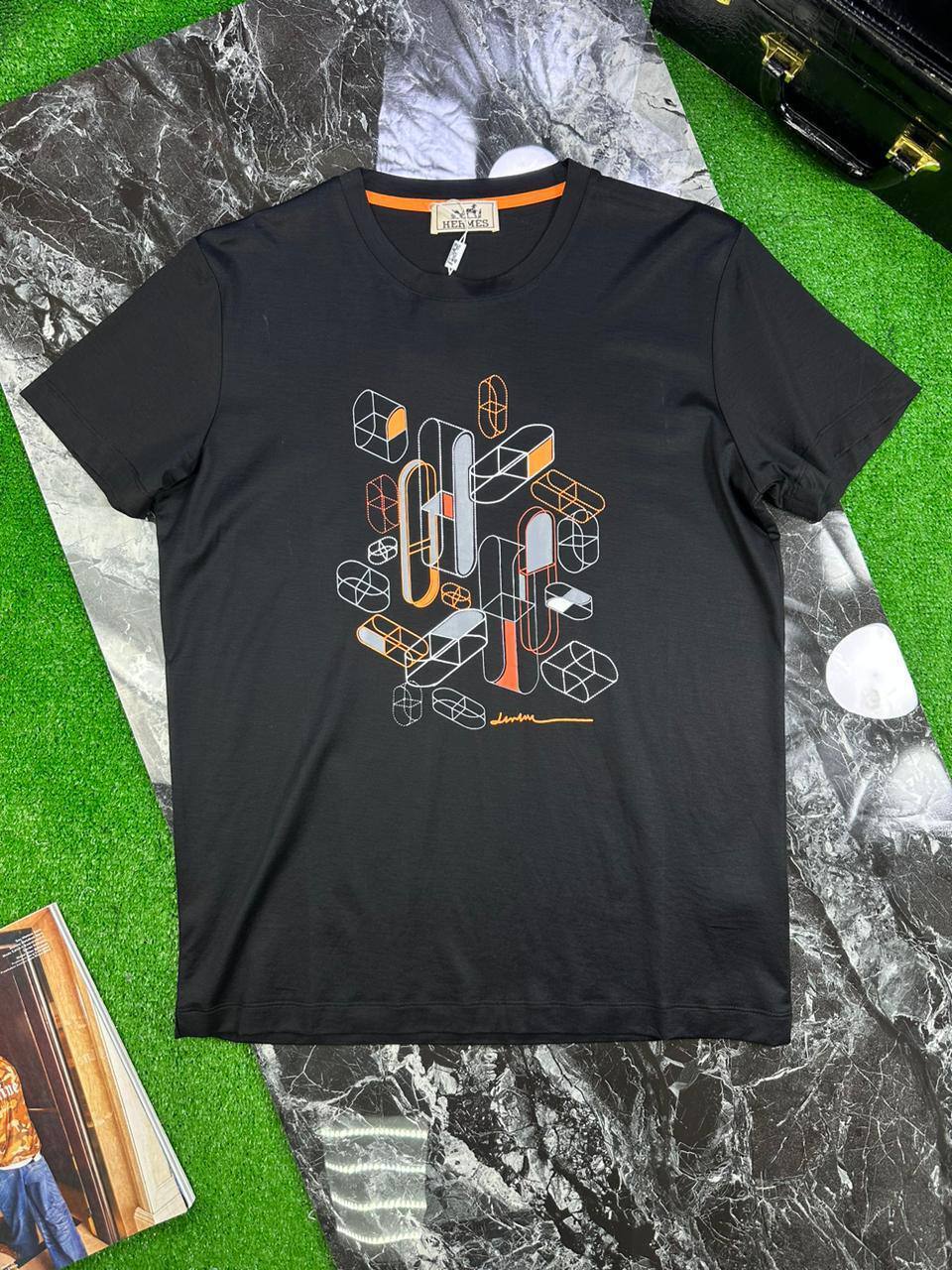 Стильная футболка Hermes BP-29270 Стильная футболка Hermes BP-29270