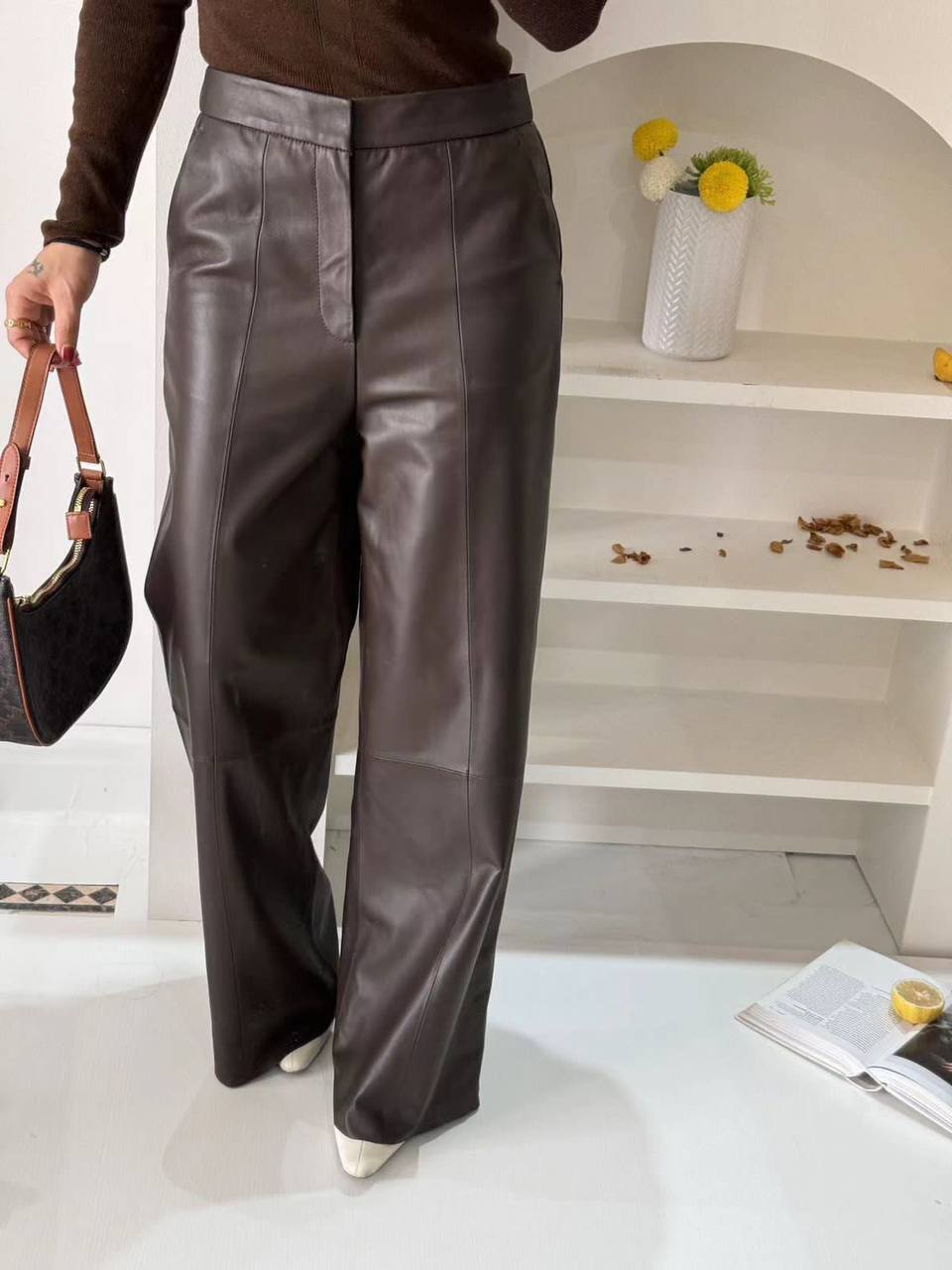 Люксовые кожаные брюки BC BP-42745 Люксовые кожаные брюки BC BP-42745