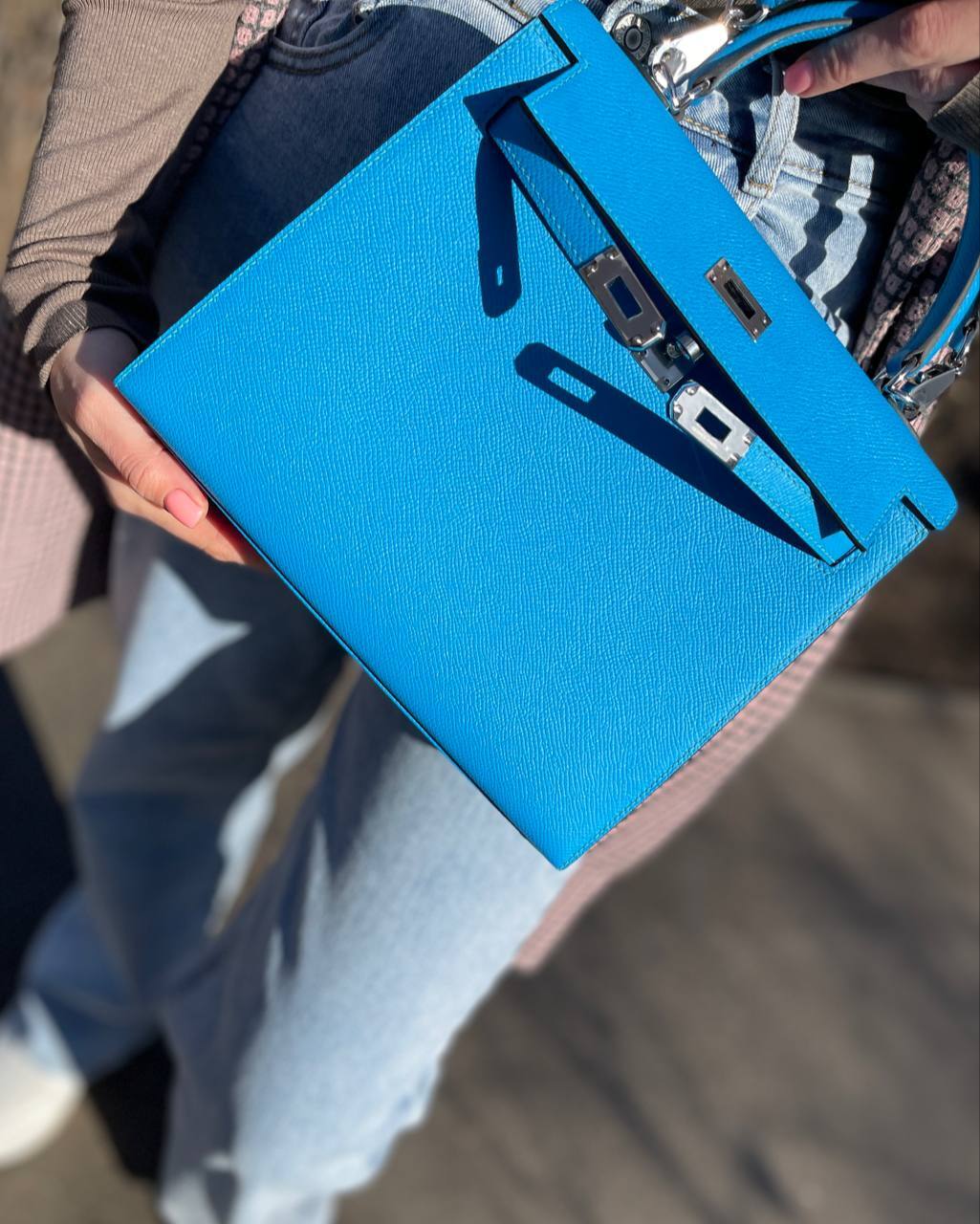 Женская коллекционная сумка Kelly 25 cm Epsom Hermes BP-48376 Женская коллекционная сумка Kelly 25 cm Epsom Hermes BP-48376