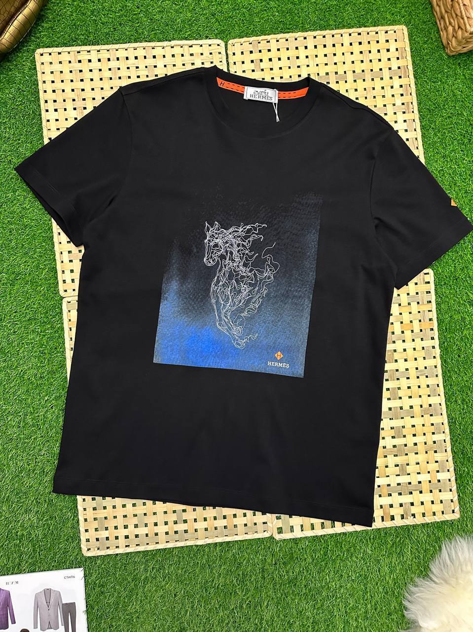 Классическая футболка мужская Hermes BP-29671 Классическая футболка мужская Hermes BP-29671