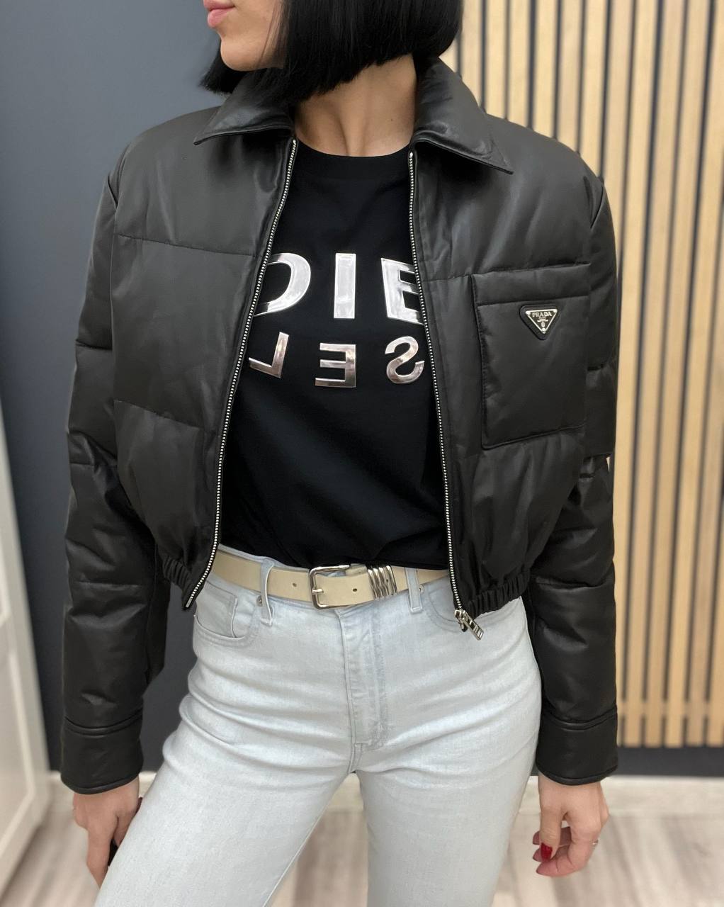 Куртка Prada кожаная BP-42692 Куртка Prada кожаная BP-42692