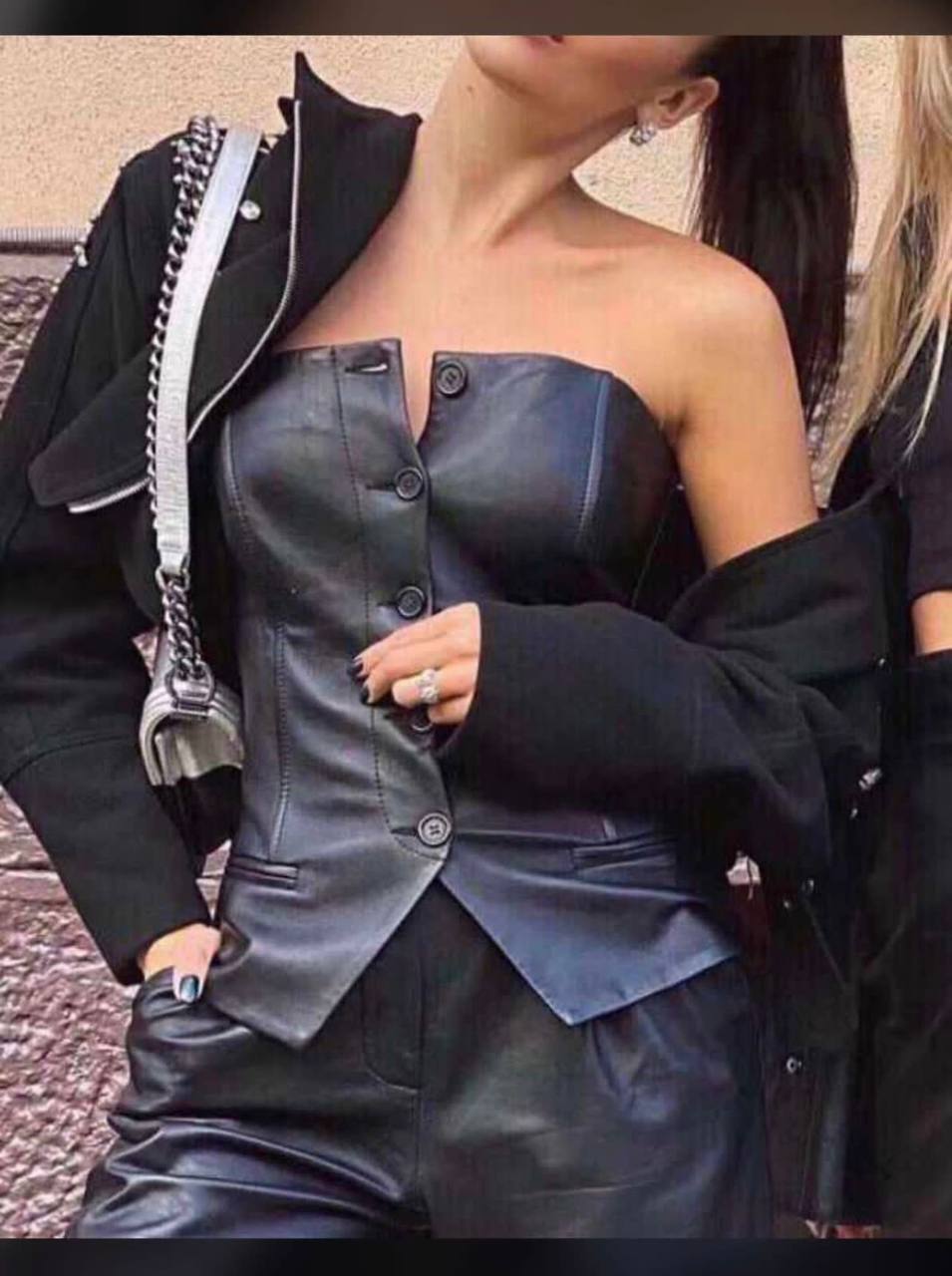 Топ кожаный коллекционный Christian Dior BP-43431 Топ кожаный коллекционный Christian Dior BP-43431