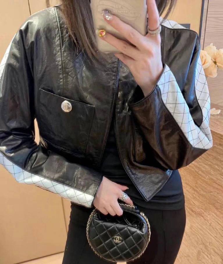 Chanel BP-38516 кожаная куртка премиум Chanel BP-38516 кожаная куртка премиум