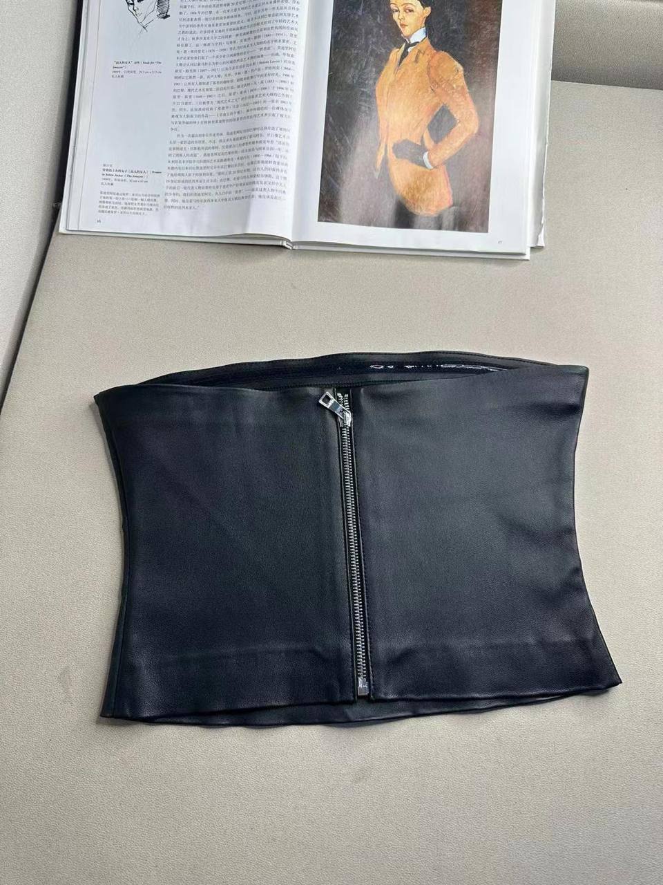 Кожаный топ премиум Balmain BP-48259 Кожаный топ премиум Balmain BP-48259