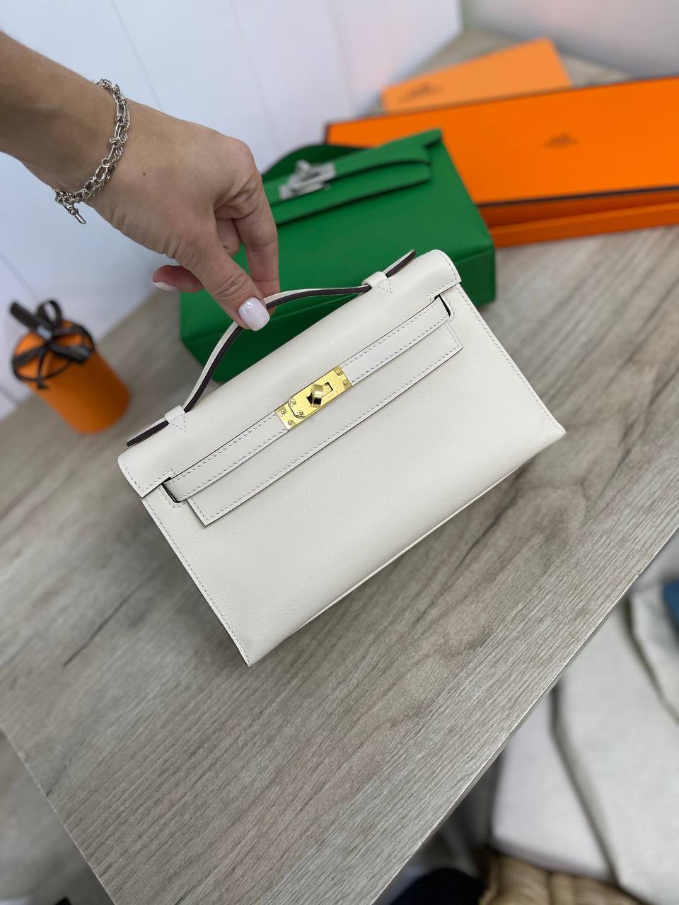 Kelly Pochette Swift женская премиум сумка Hermes BP-25186 Kelly Pochette Swift женская премиум сумка Hermes BP-25186