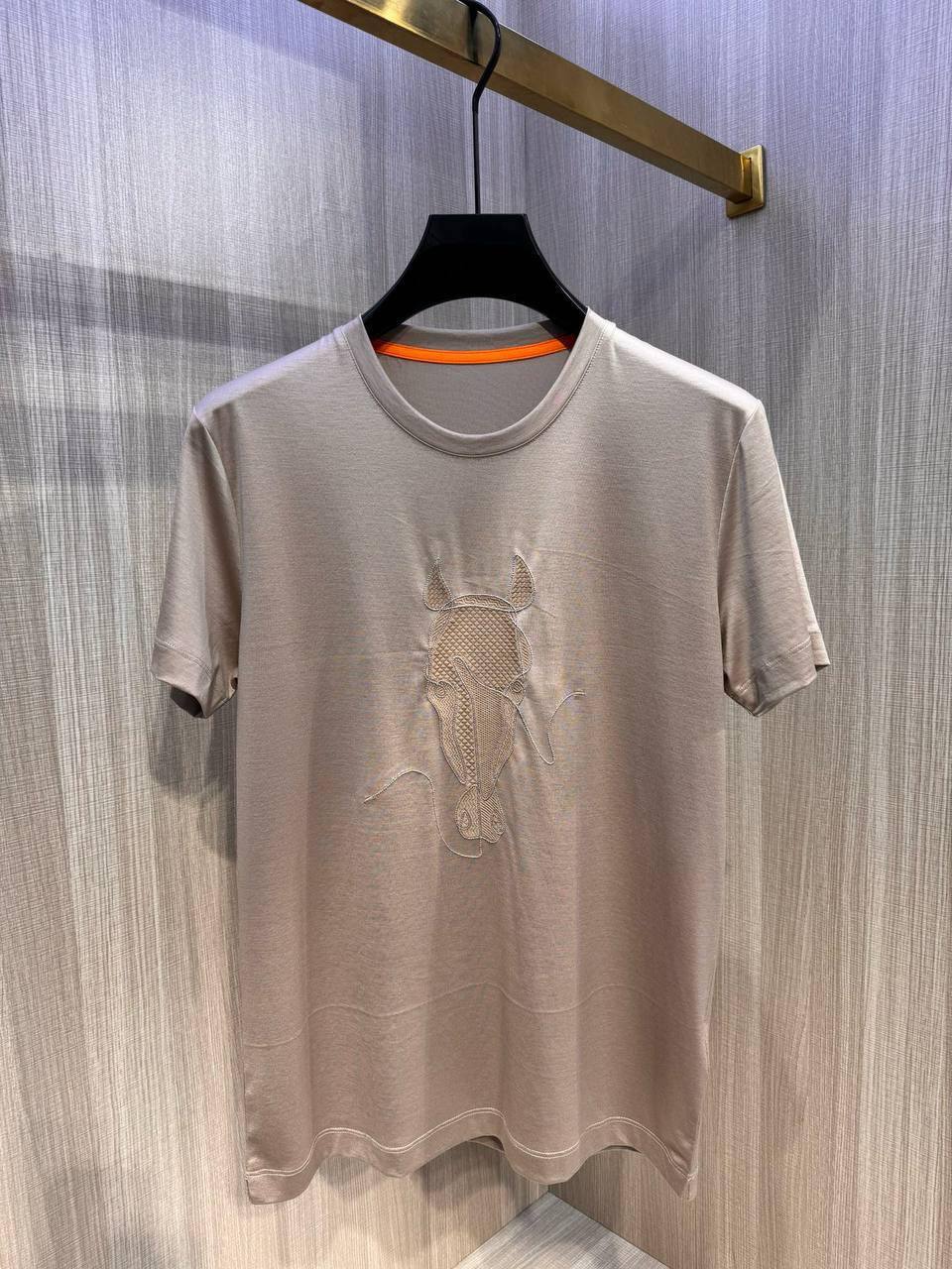 Футболка Hermes BP-49893 мужская стильная Футболка Hermes BP-49893 мужская стильная